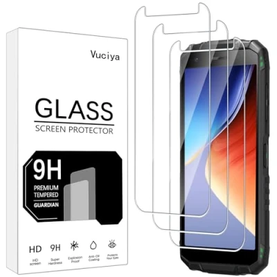 Immagine di Vuciya 3 Pezzi Vetro Temperato per Doogee S41 Plus/Doogee Pro/Doogee S41T/Doogee Max Pellicola Protettiva HD Durezza 9H Anti Graffio Proteggi Schermo Ultra Resistente
