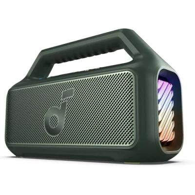 Immagine di Soundcore Cassa Bluetooth Portatile Boom 2, 80W Booming Sound con Subwoofer e BassUp 2.0, 24H, IPX7, Luce LED, USB C, EQ Personalizzato, per Esterni, Campeggio Spiaggia Giardino