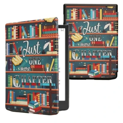 Immagine di kwmobile Custodia eReader Compatibile con Pocketbook InkPad 4 / Color 3 2 Vivlio Cover eBook Reader Flip Case multicolore Ancora un Capitolo