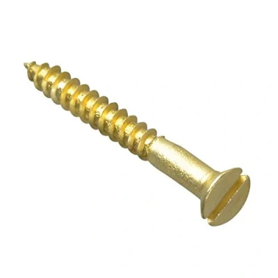 Immagine di Forgefix FORFPC14B Vite per legno con intaglio CSK in ottone, 2,5 cm x 4 pezzi