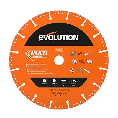 Immagine di Evolution Lama diamantata multiuso da 230 mm con bordo segmentato e foro 22,2 per il taglio di metallo