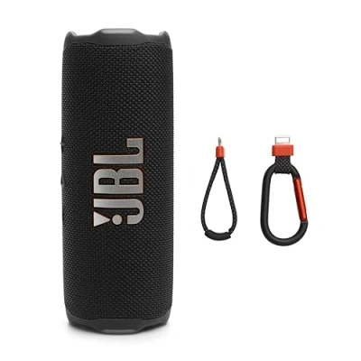 Immagine di JBL Flip 7 Speaker Bluetooth Portatile Wireless, 16 Ore di Autonomia, Impermeabile IP68, Resistente alla Polvere e Antiurto, Suono Pro con AI Boost, Connessione Multi Auracast, Nero