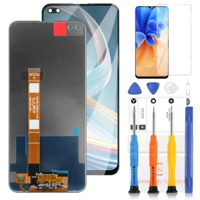 Immagine di Schermo LCD per 6.57&quot; Oppo Reno4 Z 5G Sostituzione dello Reno4Z CPH2065 Display Touch Screen Digitizer Assembly Parti di Riparazione con Strumenti (Nero)