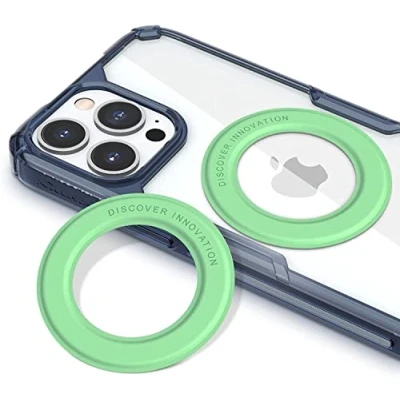 Immagine di Nillkin 2 Pezzi Anello Magnetico,Funzione Magnetica MagSafe,Adatto per iPhone 15/14/13/12/11/X Series, Galaxy S23/S22/S21/S20/S10 Series/MagSafe Design Magnetico (Verde)