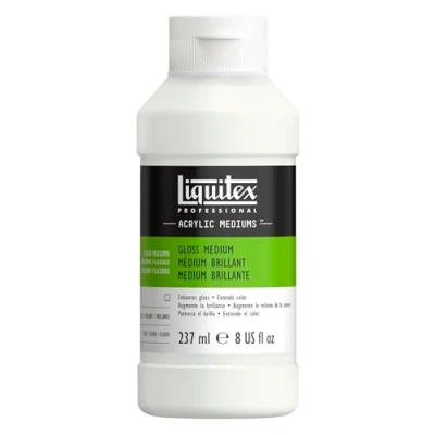 Immagine di Liquitex Medium E Vernice Brillante Professionale, 237 ml, Confezione da 1, ‎14.02 x 6.02 cm