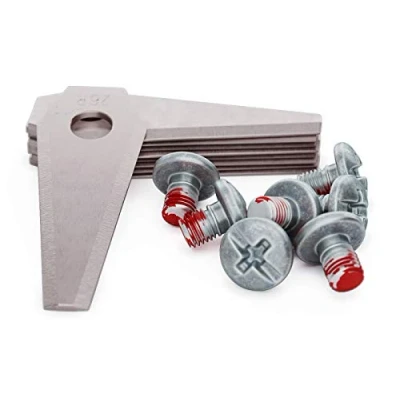Immagine di MOWHOUSE Lame di Ricambio per Tagliaerba Riserva in Acciaio Inossidabile Indurito, Compatibili con il Robot Tosaerba Bosch Indego 9 Pezzi, Viti