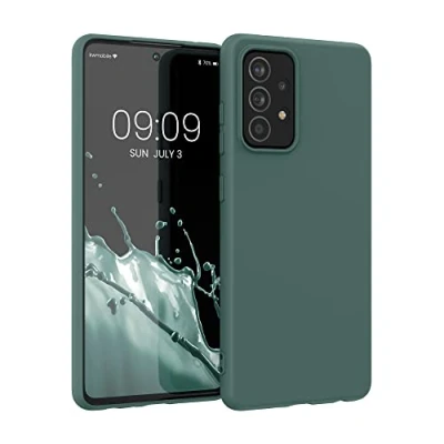 Immagine di kwmobile Custodia Compatibile con Samsung Galaxy A52 / 5G A52s Cover Back Case per Smartphone in Silicone TPU Protezione Gommata verde blu