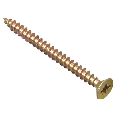 Immagine di Forgefix MPS660Y Vite Multiuso Compatibile Pozi CSK ST ZYP 6,0 x 60 mm, Confezione da 100, Giallo passivato, 6 Set di 100 Pezzi
