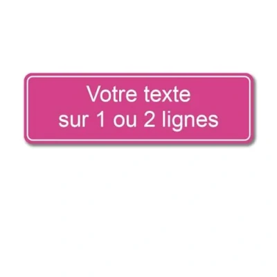 Immagine di Mygoodprice Targa con incisione personalizzata da 1 a 2 righe, 13 x 4 cm, adesiva, colore: Rosa