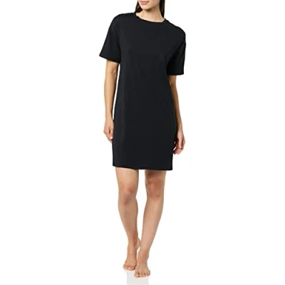 Immagine di Amazon Essentials Camicia da Notte in Jersey Lavorato a Maglia (Disponibile Taglie Forti) Donna, Nero, 4XL Plus