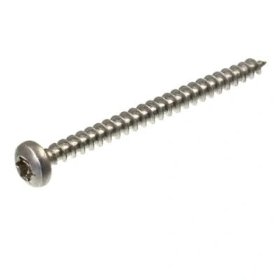 Immagine di SECCARO viti per truciolato a testa semicircolare 4 x 50 mm, in acciaio inox V2A VA A2, legno con filettatura completa, TX/esagono incassato, 150 pezzi