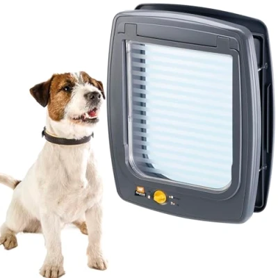 Immagine di Ferplast Swing 11 Gattaiola Universale Cani e Gatti 4 modalità Chiusura Selezionabili Sistema Antivento Ammortizzatore Anti Oscillazione Magnetico Porta Trasparente Grigio