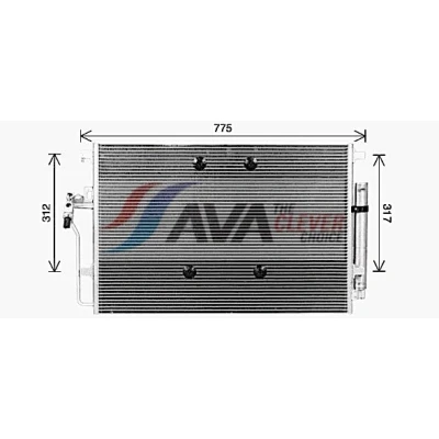 Immagine di AVA COOLING SYSTEMS MS5724D Condensatore con essiccatore Alluminio 715, 677mm R134a, R1234yf MERCEDES BENZ: Sprinter 5 T Van, 3.5 Van