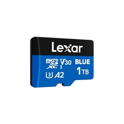 Immagine di Lexar Blue scheda Micro SD 1TB, fino a 160 MB/s in lettura, microSDXC UHS I, C10, U3, V30, A2, video Full HD e 4K, di memoria ad alta velocità per smartphone/tablet/action camera