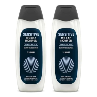 Immagine di by Amazon Gel Doccia Uomo 3 in 1 Sensitive, 2 x 500ml