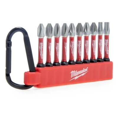 Immagine di Milwaukee Shockwave Impact Duty cacciavite Bit Moschettone Set 10 pezzi, confezione assortita