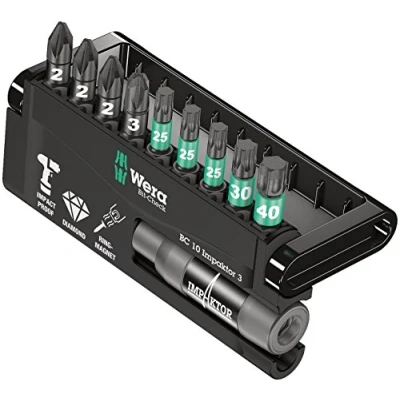Immagine di Wera 8755/67 9/IDC Impaktor Bit Check 05057683001 Kit inserti 10 parti Croce Pozidriv, TORX interno Tecnologia