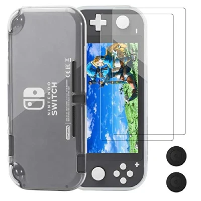 Immagine di REDTRON Custodia Protettiva per Nintendo Switch Lite, in Cristallo TPU Comfort con Proteggi Schermo Vetro Temperato e Tappi il Pollice Console Lite 2019