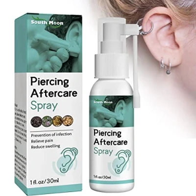 Immagine di Spray Aftercare per Piercing, Lavaggio Ferite E Nebulizzazione Fine Protuberanze Restringenti La Pulizia Cura di Tunnel, Tappi Modifiche del