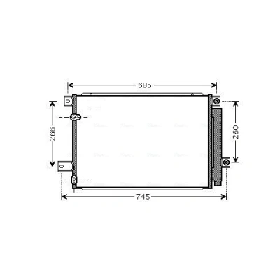 Immagine di PRASCO TOA5409D Condensatore con essiccatore 15,5 10,2 Alluminio 510 TOYOTA: Corolla Verso