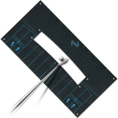 Immagine di ME AND MY GOLF Ball Striker Asciugamano per allineare la palla, include video di addestramento, colore: nero