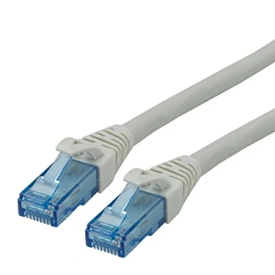 Immagine di Roline 21.15.2700 RJ45 cavo di rete, patch CAT 6A U/UTP 0.50 m Grigio non schermato, Privo alogeni, Ritardante fiamma 1 pz.