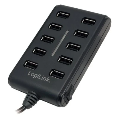 Immagine di LogiLink UA0125 10 Porte Hub USB 2.0 Nero