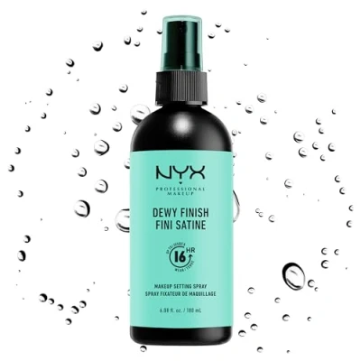Immagine di NYX Professional Makeup Setting Spray, Spray fissante leggero a lunga tenuta, Formula vegana, Finish dewy, Maxi formato, 180 ml
