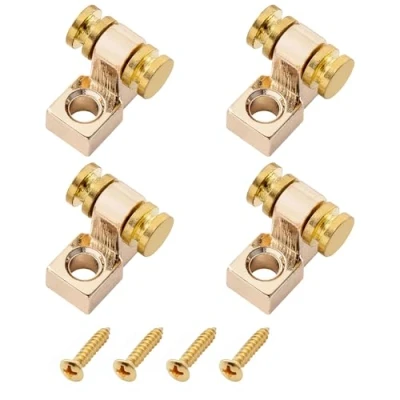 Immagine di Musiclily Abbassacorde a Rullo String Guides Trees per Chitarra Elettrica tipo Strat Tele, Dorato (4 pezzi)