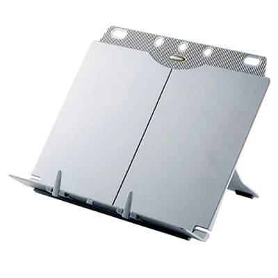 Immagine di Fellowes Leggio Booklift, Portatile, Reggidocumenti Regolabile in Altezza e Inclinazione, Pieghevole, per Libri Fino a 400 Fogli, con Clip Reggipagine