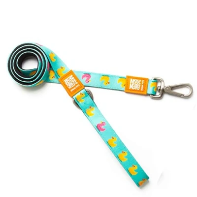 Immagine di Max &amp; Molly Guinzaglio per cani classico, imbottito in neoprene, impermeabile e lavabile lavatrice, di piccola media taglia, anatroccoli, S