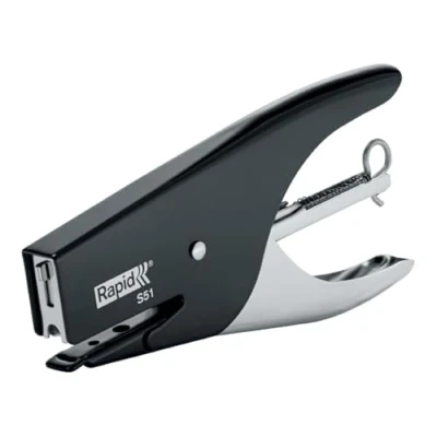 Immagine di RAPID Cucitrice a pinza Retro S51, Adatta punti 21/4 mm, Capacità 15 fogli, Metallo, Nero, 10538705
