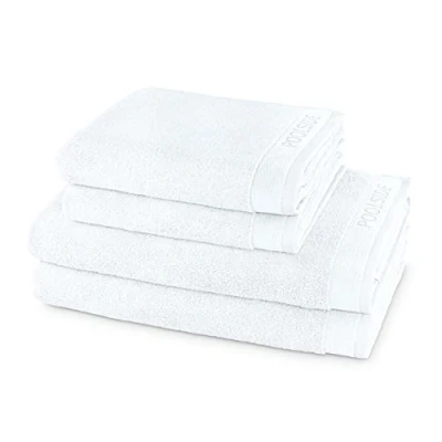 Immagine di Möve Poolside Set di asciugamani da doccia, 2 teli doccia 80 x 150 cm e 50 100 cm, made in Germany, 100% cotone, motivo: neve