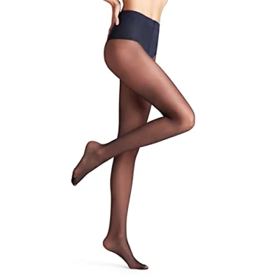 Immagine di FALKE Shaping Top 20 DEN W TI trasparenti velati con effetto modellante 1 pezzo, Collant Donna, Blu (Marine 6179), S