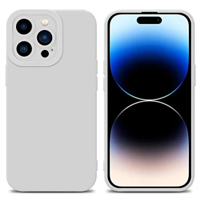 Immagine di Cadorabo Custodia compatibile con Apple iPhone 14 PRO MAX in FLUID BIANCO Coperchio protettivo silicone TPU flessibile