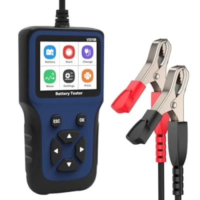 Immagine di Tester per Batteria Auto di MMOBIEL Upgraded 12V Analizzatore Digitale Test Strumento con Display Colori Carico 100 2000 CCA Salute della Batteria, Avviamento e Carica Controllo