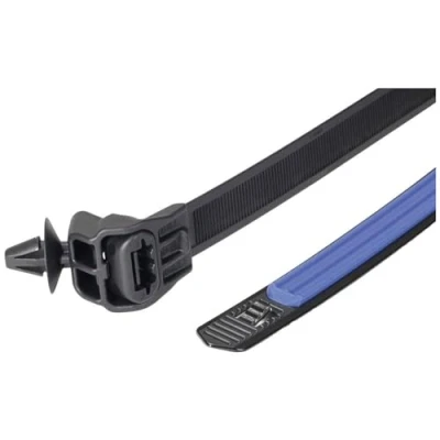 Immagine di HellermannTyton 156 04097 SGT100SAHD6.5S2.0 PA66HS/TPE/PA66HS BK/B Fascetta per cavi 12.7 mm Nero Blu stabile al calore 1 pz.