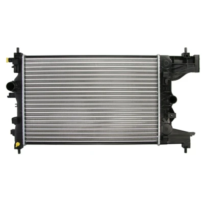 Immagine di NRF 53155A Radiatore motore Alluminio 580 382 23 con foro per sensore Alette di raffreddamento montate meccanicamente OPEL: Zafira B, C Tourer