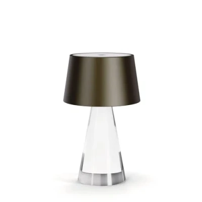 Immagine di Stilosa 3 Mood Lampada Ricaricabile Bassa da Tavolo senza fili Luce LED Regolabile (Dimmer) con il Tocco Casa e Ristorante USB C IP54 Uso Interno ed Esterno Nero Tropicale