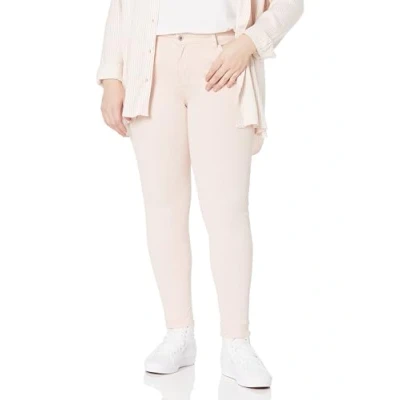 Immagine di Amazon Essentials Jeans Skinny Elasticizzati a Vita Media Donna, Rosa Pallido, 42 Corto