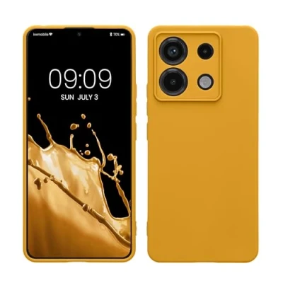 Immagine di kwmobile Custodia Compatibile con Xiaomi Redmi Note 13 Pro 5G / Poco X6 Cover Back Case per Smartphone in Silicone TPU Protezione Gommata miele