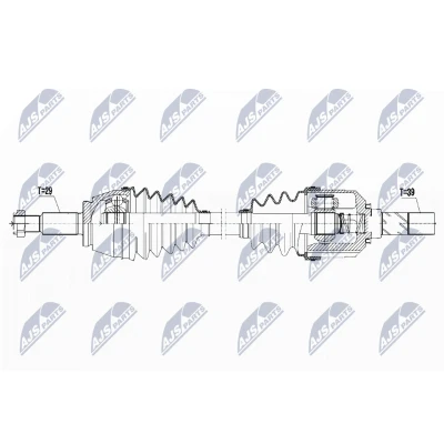 Immagine di NTY NPW RE 087 Albero motore / Semiasse Assale anteriore Sx 680 90 RENAULT: Espace 5