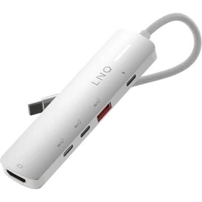 Immagine di LINQ Hub multiporta 5 in 1 Pro C con HDMI 4K, 10 Gbps, compatibile computer portatili e tablet