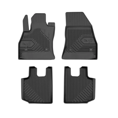 Immagine di FROGUM No. 77 77409767 Set tappetino Gomma anteriore e posteriore 4 nero Su misura FIAT: 500L