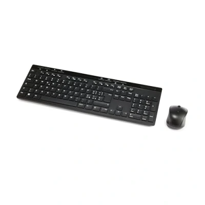 Immagine di Amazon Basics Tastiera e mouse wireless full size, ricevitore USB 2,4 GHz, layout IT, standard, nero