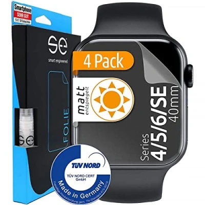 Immagine di smart engineered 3D Pellicola Protettiva per schermo Apple Watch 40mm [Series 4/5] antiriflesso [4 pezzi Opaco, Case friendly, Non Vetro Temperato ma TPU