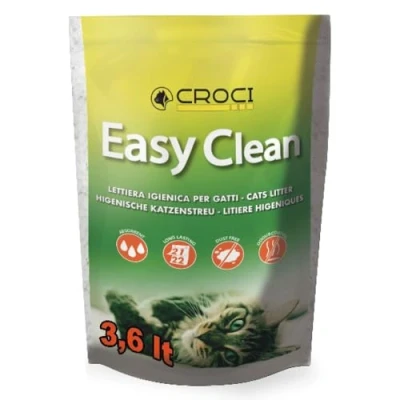 Immagine di Croci Easy Clean Lettiera Gatto Sabbia in Cristalli di Silicio ad Alto Assorbimento e Veloce da Pulire, 3,6 Lt