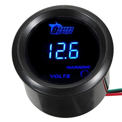 Immagine di Mintice 12V Auto 2&quot; 52mm Universale Digitale LED Blu Leggero Manometro Tensione Volt Indicatore Calibro di Motore Misuratore Meter