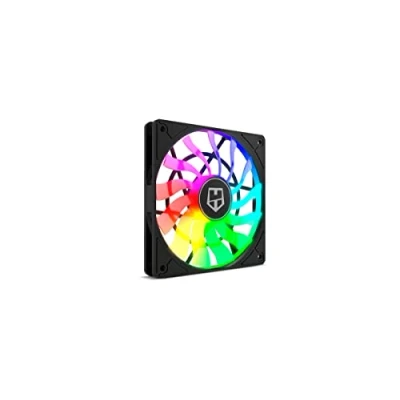 Immagine di Nox Hummer Slim Fan NXHUMMERSLIMFAN Ventola PWM da 120 mm, ARGB, 13 pale traslucide, design super sottile e silenzioso, cuscinetti idraulici, supporto in gomma per gli angoli