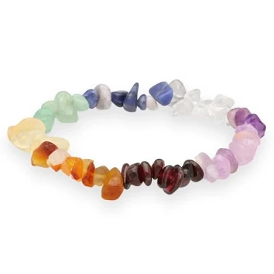 Immagine di Lebensquelle Plus Braccialetto Chakra Chip, Halbeldestein, varie